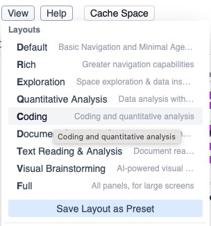 The location of Coding in View.